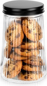 Kiméréses Terméktartály Üveg Fa FEDÉLLEL1L