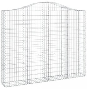 4 db íves horganyzott vas gabion kosár 200x30x160/180 cm