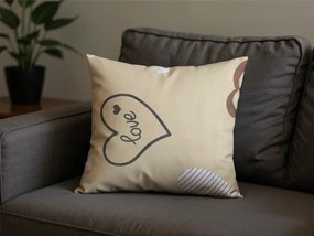 Pamut párnahuzat DEAMON POLY 45x45 cm, bézs