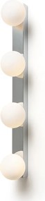 RENDL DOMINO IV nástěnná chrom/opálové sklo 230V LED G9 4x6W IP44