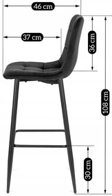 Fekete Bársony Bárszék. CLAUS