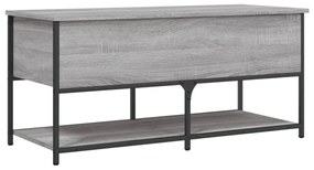 szürke sonoma színű szerelt fa tárolópad 100 x 42,5 x 47 cm