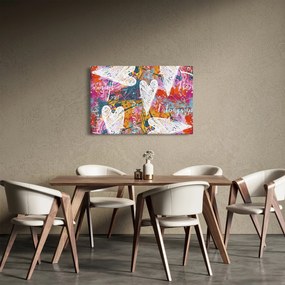 Kép - szív egy absztrakt háttérben (90x60 cm)