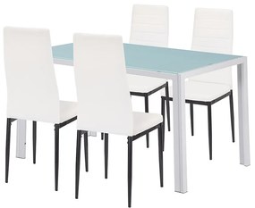 Mabel 4+1 étkező garnitúra fehér-fekete