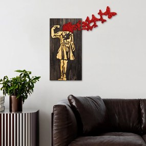 Banksy fém fa fali dekoráció, 62×70 cm