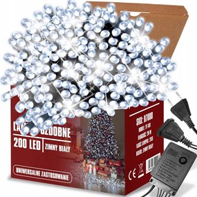 Karácsonyfa Fényfüzér Karácsonyi Led Karácsonyfa Fényfüzér Fehér Hideg 20M 230V