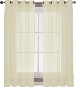 Függöny Kész Voile Karika 145x250 magas krém