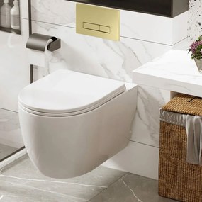 WC öblítő gomb H Type  Gold