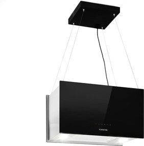 Klarstein Kronleuchter L, mennyezeti páraelszívó, 60 cm, 590 m³/ó, LED, érintőképernyős, fekete