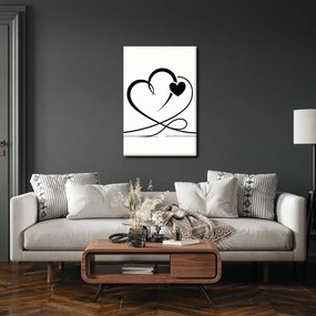 Kép minimalista fekete szívek