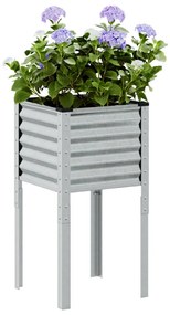 horganyzott acél kerti virágláda 45 x 45 x 88 cm