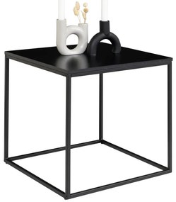 Vita dohányzóasztal fekete, fekete kerettel, 45x45x45 cm