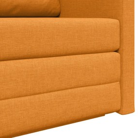 Földi Kanapéágy 2 az 1-ben Sötét Sárga 124x71x78 cm Szövet