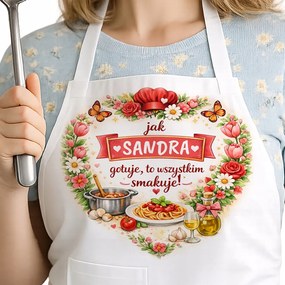 Konyhai kötény Személyre szabott Nőnap Névvel 90x60