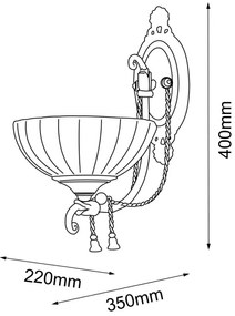 Amplex 8307 - Fali lámpa GRANADA 1xE27/10W/230V