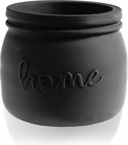 Virágtartó Home Black Matt Poli 11 cm Dekoratív virágtartó