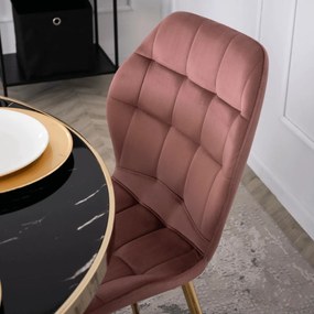 Étkezőgarnitúra 4 db. Rózsaszín Lucky székkel. Asztal: TINGA 100 cm