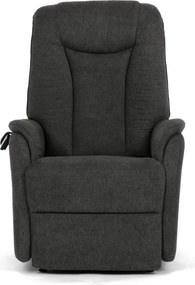 Polohovací křeslo, elektrické kabelové ovládání, šedá, látka, TV-L8963 GREY2