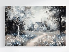 Vászonkép Canvas Vidéki Ház Rét Kert Pamut Vintage 120x80