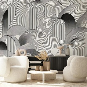 Fotótapéta - Fekete vonalak összevisszasága (147x102 cm)