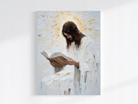Vászonkép Canvas Portré Jézus Krisztus Könyv Vallás 60x80