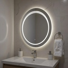 Modern LED fürdőszobai tükör – Ria 60 LED tükör páramentesítővel