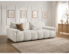 Fehér zsenília kanapé 264 cm Ivane – Bobochic Paris