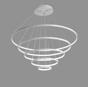 Mennyezeti függőlámpa led kerek gyűrű fehér 80cm