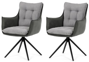 Étkezőszék szett forgó mechanizmussalDCH-D1345 GREY2, 2 db
