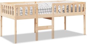 vidaXL tömör fenyőfa gyerekágy matrac nélkül 75 x 190 cm