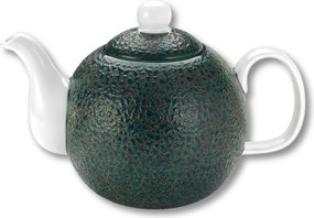 Teáskanna porcelán teáskanna zöld fehér Wilmax 800 ml