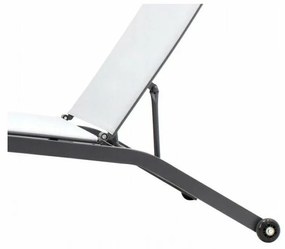 Kerti nyugágy kerekekkel, szürke, 195 x 90 x 63 cm