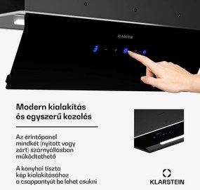 Klarstein Ventimate páraelszívó, érintéses vezérlés, elszívás/keringtetés, EEK A+, 3 szint, LED, csendes