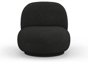 Fekete buklé fotel Chuck – Micadoni Home