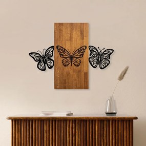 Butterflies fém fa fali dekoráció, 74×58 cm