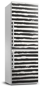 Dekor matrica hűtőre Fekete-fehér csíkos FridgeStick-70x190-f-98614123