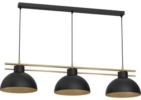 Csillár zsinóron ESTATE 3xE27/15W/230V fekete