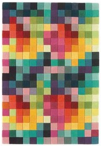 Bedora Patch szőnyeg, 200x300 cm, 100% gyapjú, sokszínű, kézzel készített