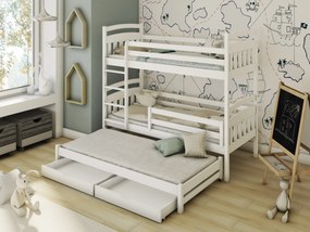 Emeletes gyerekágy 90 cm Annita (fehér). 615009