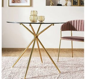 Azalia étkezőasztal kerek 80 cm víztiszta