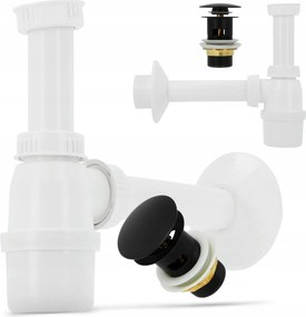 Mosdó félszifon dugó Klik Klak Fekete Nagy Ol