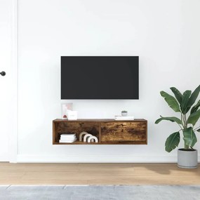 füstös tölgy színű szerelt fa TV-szekrény 100x31x25,5cm
