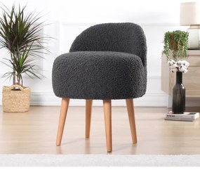 MIKI puff, átmérő 46 cm, sötétszürke