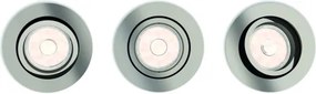 Philips 50393/17/PN - 3 darabos LED RGBW szett, dimmelhető süllyesztett mennyezeti lámpa, 1x GU10/4,8W/230V, króm + távirányító