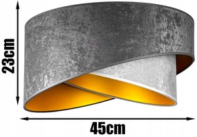 Duo szürke textil búrás függőlámpa Glimex Abazur Premium 1xE27 GA0119