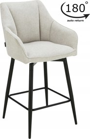 Hoker, bárszék, kárpitozott bárszék bézs háttámlával Elmo