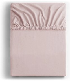 Világos rózsaszín gumis jersey lepedő 180x200 cm Amber – Restilo