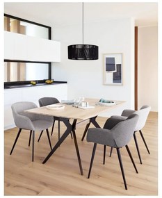 Fekete textil lámpabúra ø 47 cm Cantia – Kave Home