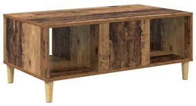 vidaXL Dohányzóasztal fiókkal Öreg fa 90 x 50 x 26.5 cm Faanyag