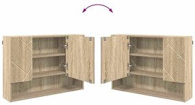 Fürdőszoba bútor szett 2 pcs sonoma tölgy 76.5 x 35 x 64 cm